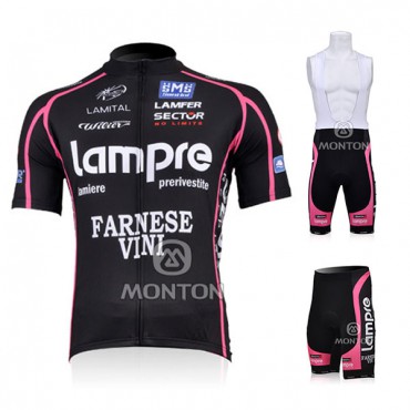 Lampre サイクルジャージ 青・ピンク ランプレ ロードバイク冬用服 上下セット 2016 LAMPRE - 冬 裏
